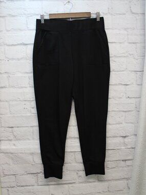 Gaiam Small Black Pull On Leggings Classic Casual Slash Pockets Comfort Lounge